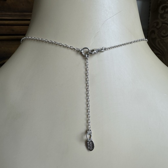 Anna Beck Pendant Necklace 17 Inch Gili Bar 925 Sterling Silver Gold Tone 4.7g - Picture 6 of 12